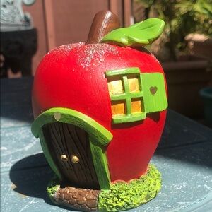 Red Apple Fairy House Decor